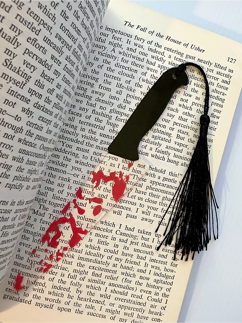 Bloody Knife Acrylic Bookmark - Horror Spooky